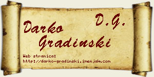 Darko Gradinski vizit kartica